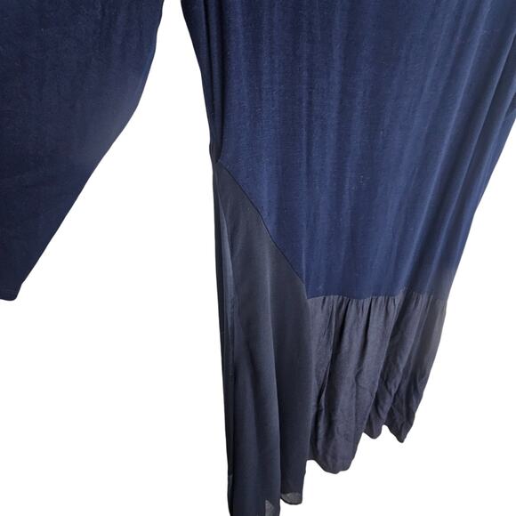 Sundance Dress Drop Waist Dress Asymmetric Dress Midi Dress L Navy Blue Dress - Picture 5 of 10